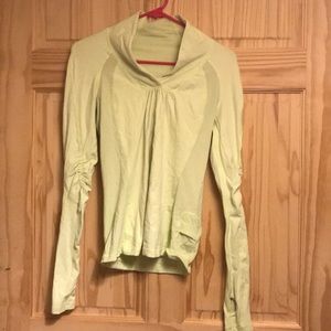 Yellow athletic long sleeve top